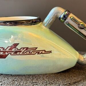 Vintage Harley-Davidson Motorcycle Gas Tank Sculpted Mug Turquoise